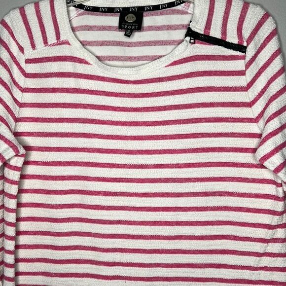 Jones, New York Sport striped three-quarter sleeve, top size medium - Picture 5 of 12